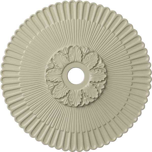 Ekena Millwork Melonie Ceiling Medallion (Fits Canopies up to 6 1/4"), 36 1/4"OD x 1 7/8"P, Clear Yellow CM36MECYF - main